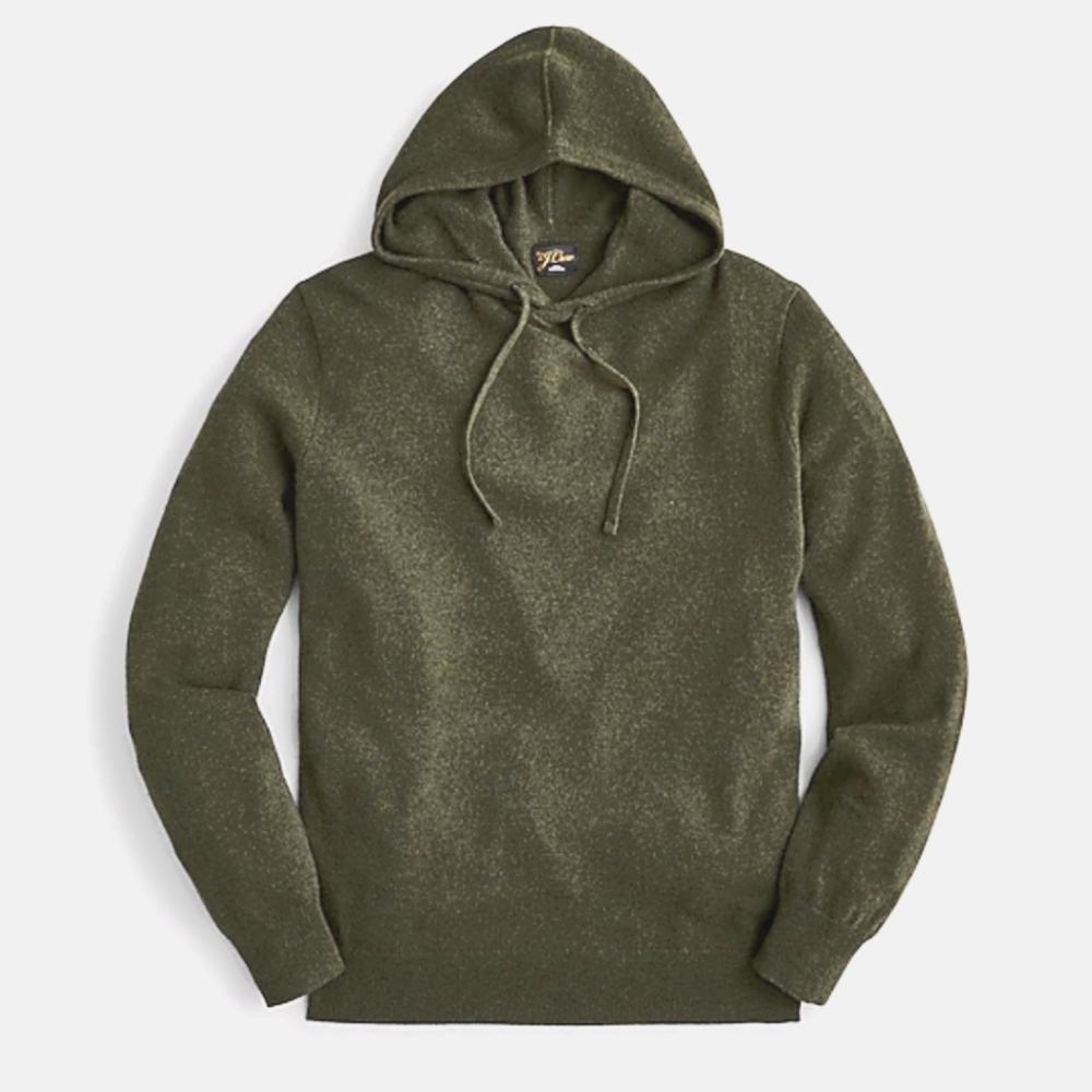J. Crew Men's 100% Cashmere Hoodie Sweatshirt NWT Size XL
